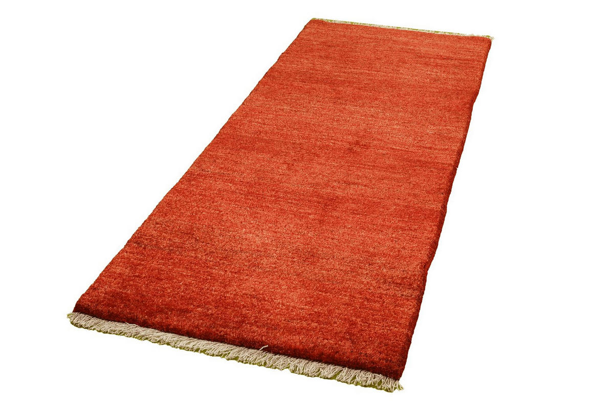 LÄUFER Orient handgeknüpft Rot 199/79 cm Schurwolle - Rot, Textil (79/199cm) - Looma