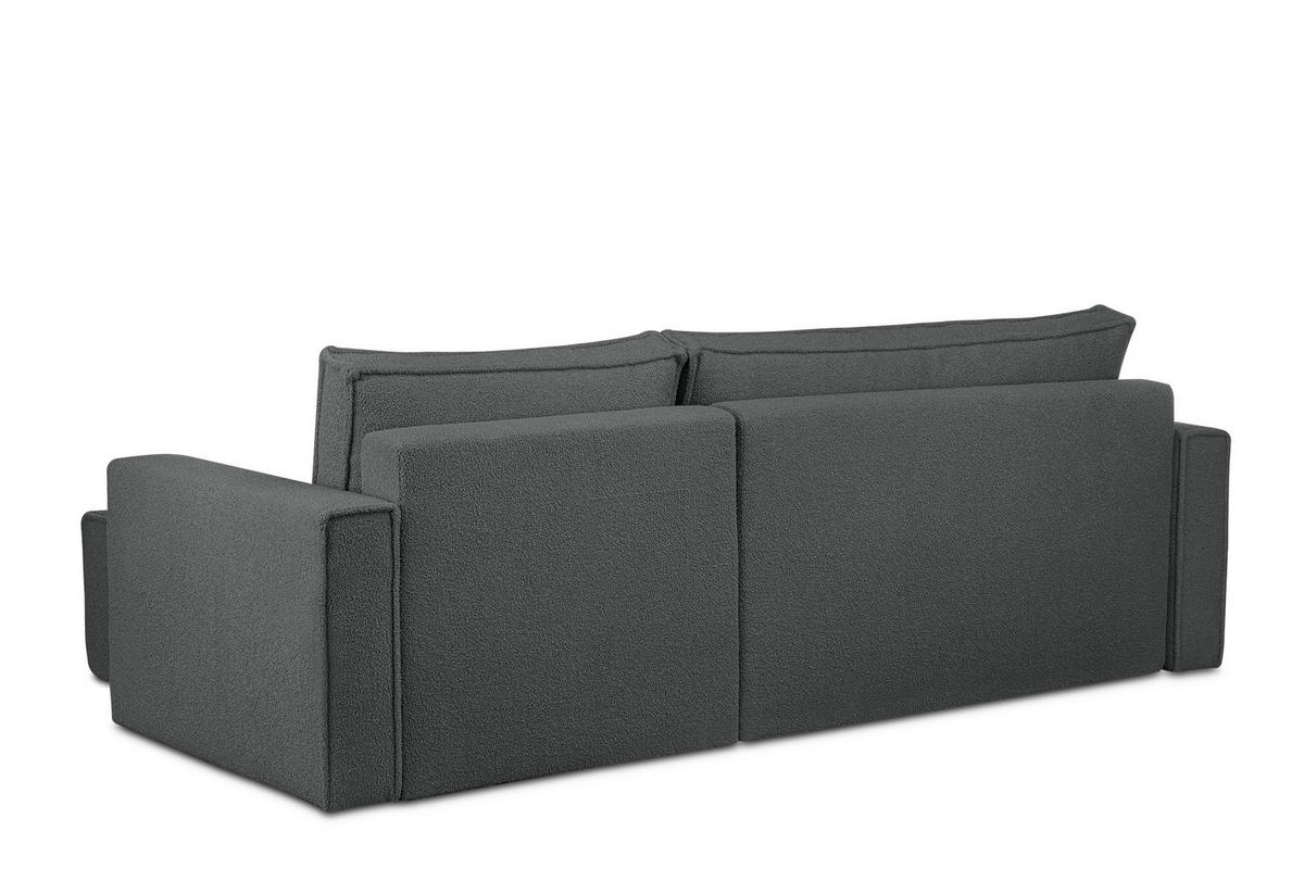 ECKSOFA-LINKS/RECHTS NAPI II mit Schlaffunktion, graphit - Graphitfarben, Textil (246/148cm) - KONSIMO®