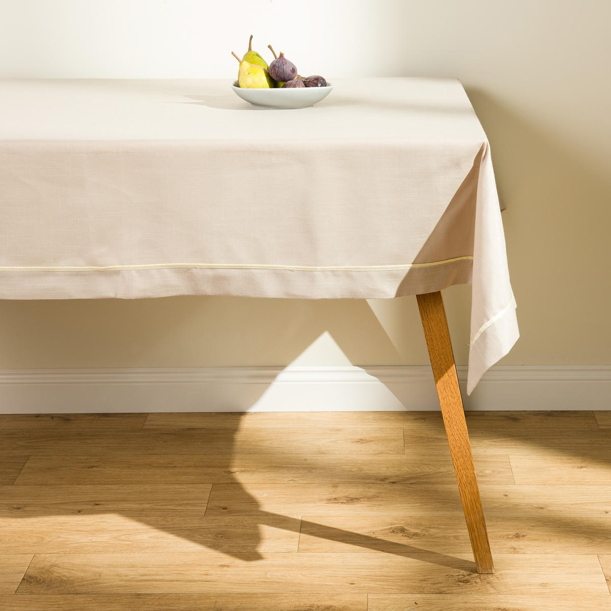TISCHDECKE Tideno - Beige, Textil (180/130/1cm) - home&you