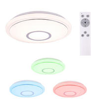 LED DECKENLEUCHTE Connor Weiß Kristalloptik - Weiß, Metall (40/40/6.5cm) - Globo Lighting