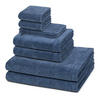FROTTIERSET Lifestyle 8-teilig - Dunkelblau, Textil (50/100cm) - Cawoe