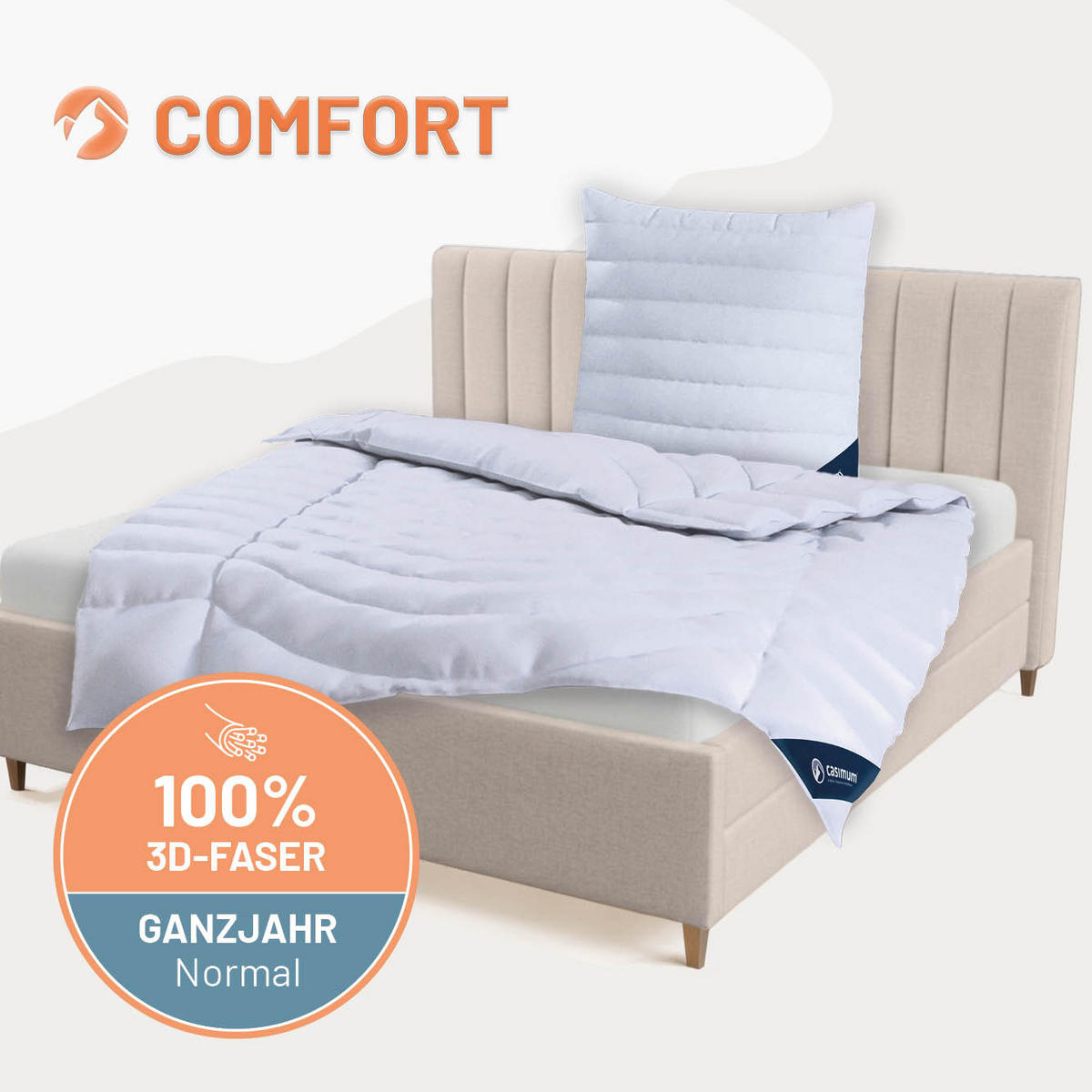 BETTDECKE 135x200 Normal, COMFORT - Weiß, Textil (135/200cm) - casimum