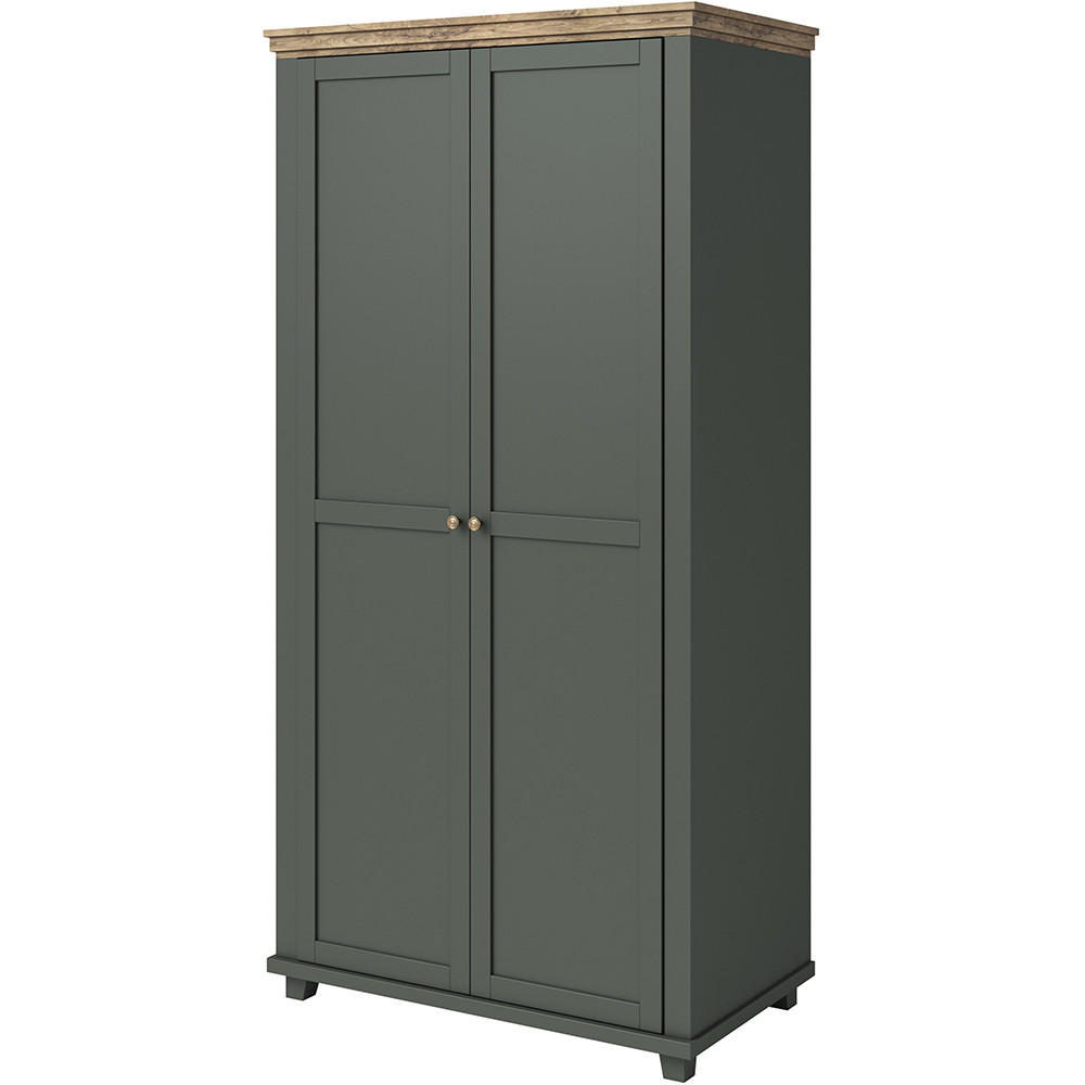 Lomado Kleiderschrank Grün 108x216x62 cm