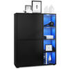 HIGHBOARD Cuba Türen in Schwarz matt - Schwarz, Holzwerkstoff (79/105.5/35.5cm) - Vladon
