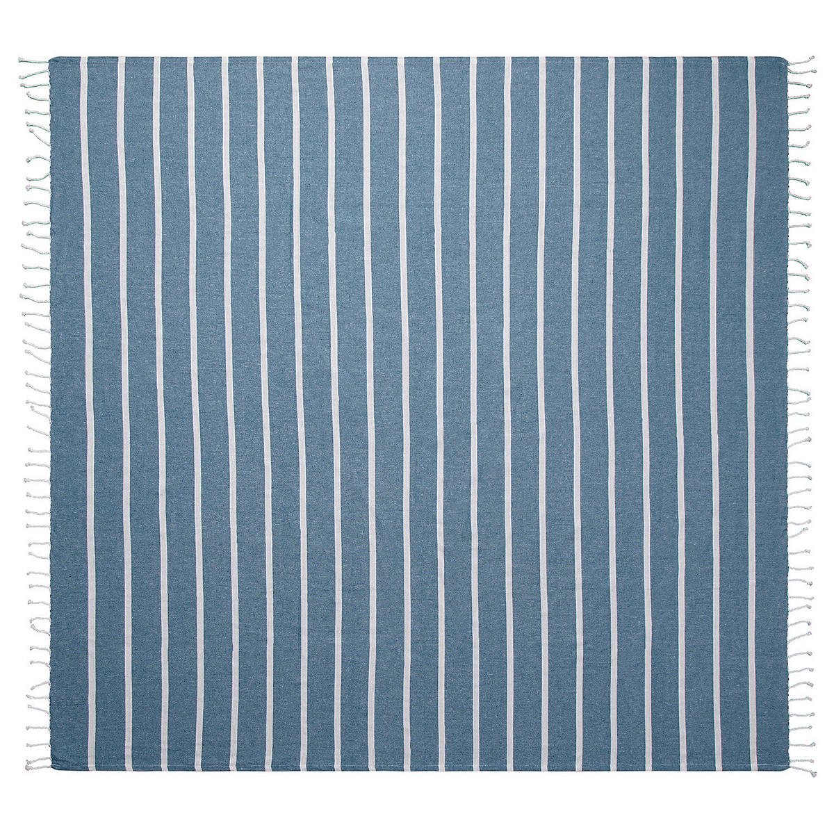 STRANDTUCH Surfside - Blau/Weiß, Textil (200/180cm) - Butlers
