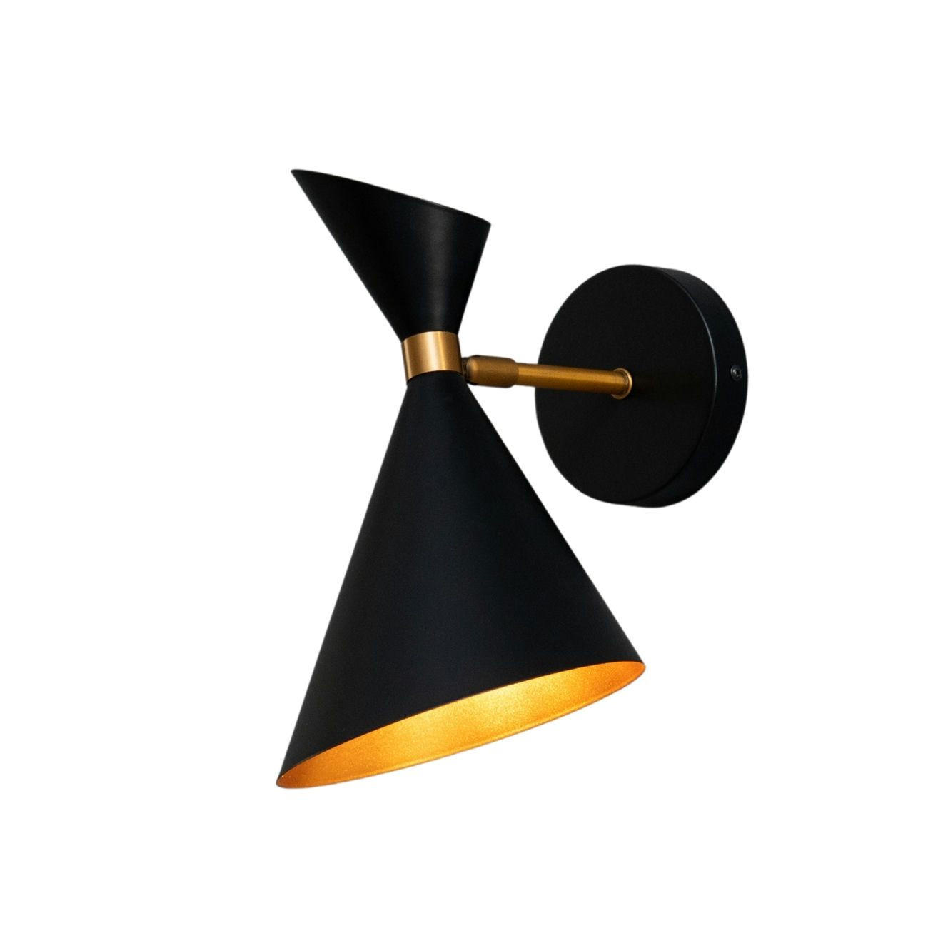 WANDLEUCHTE Valdivia, Schwarz und gold, 30cm - Goldfarben, Metall (18/30/30cm) - KOSILUM