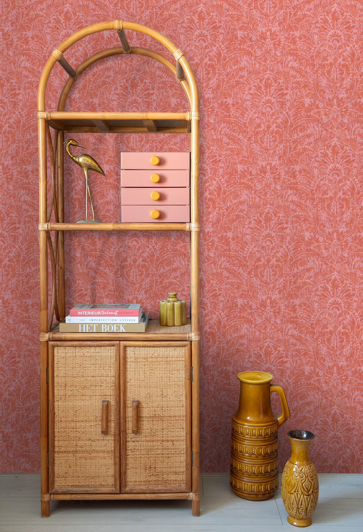 TAPETE Ornamente 50 x 900 cm - Rot, Papier (50/900cm) - ESTAhome