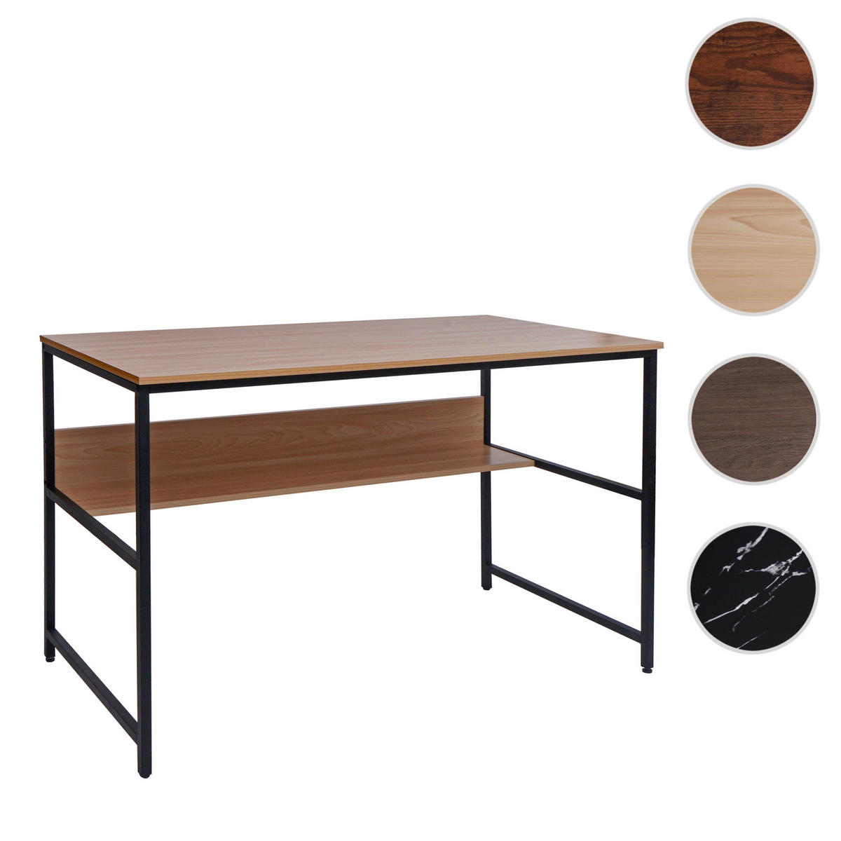 SCHREIBTISCH rechteckig Braun - Braun, Metall (60/120/78cm) - MCW