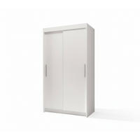 SCHIEBETÜRENSCHRANK BORA, 2-türig Kleiderschrank, Moderne Garderobe, Schrank in Größe: 100 x 216 x 60 cm - Weiß, Holzwerkstoff (100/216/60cm) - O-Sofa