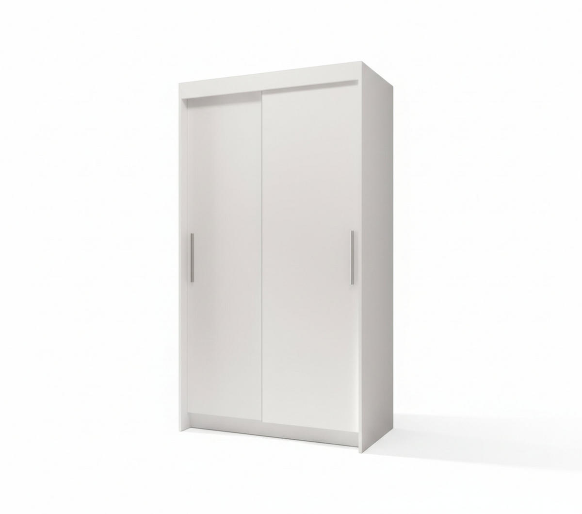 SCHIEBETÜRENSCHRANK BORA, 2-türig Kleiderschrank, Moderne Garderobe, Schrank in Größe: 100 x 216 x 60 cm - Weiß, Holzwerkstoff (100/216/60cm) - O-Sofa