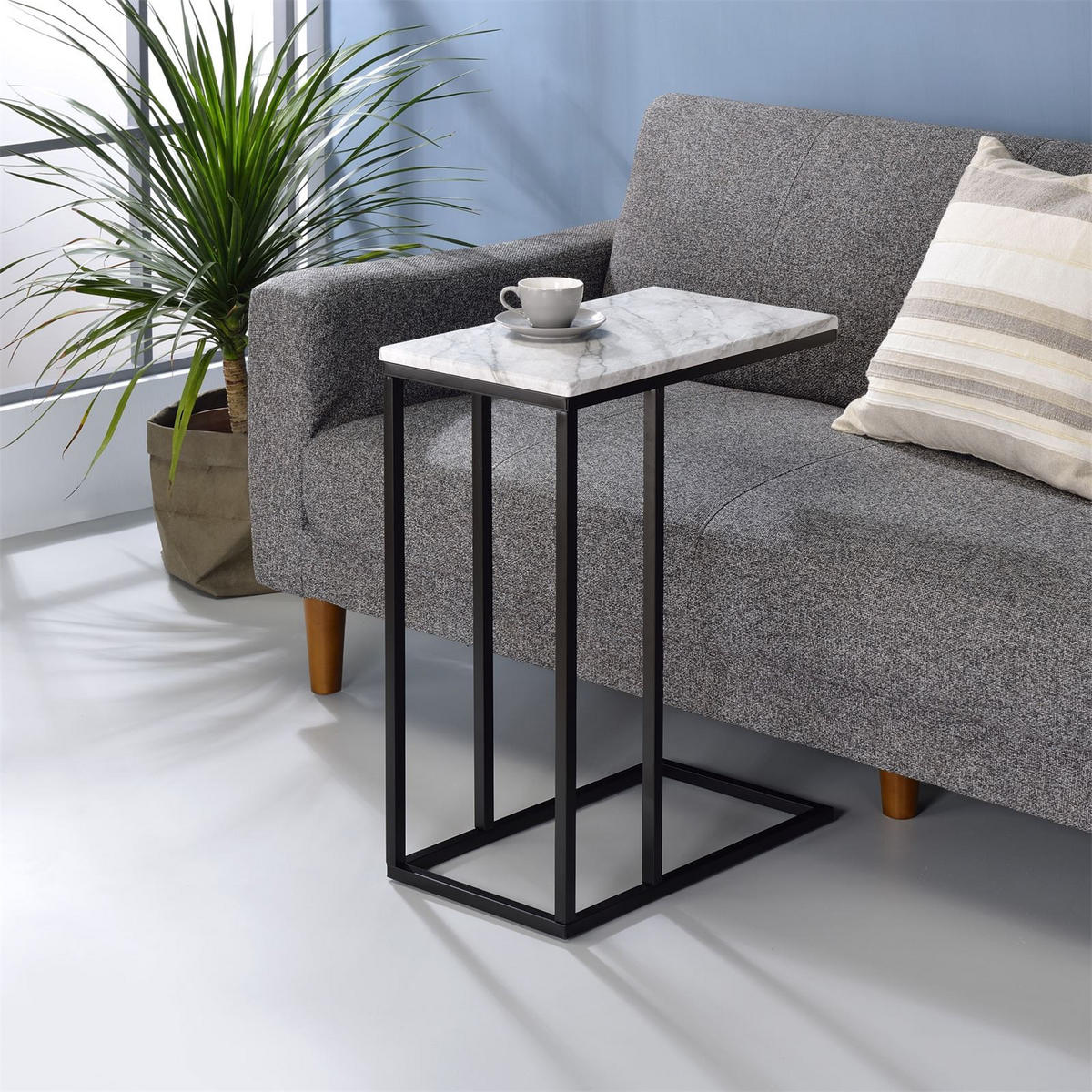 BEISTELLTISCH DEBORA - Weiß, Holzwerkstoff (26/46/61cm) - IDIMEX