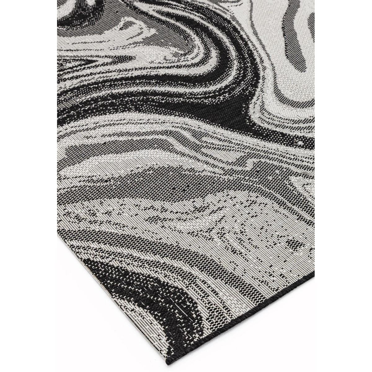 TEPPICH Innen- und LOBBY MARBLE Schwarz 200 x 290 cm - Schwarz, Textil (200/290cm) - Novatrend