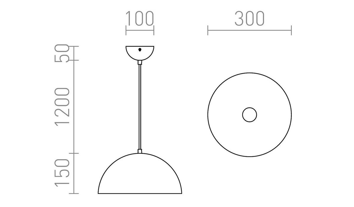 PENDELLEUCHTE MONROE 30 Kupfer 11 W - Kupferfarben, Metall (30/30/120cm) - Rendl