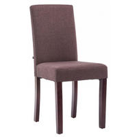 STUHL Stoff Braun - Braun/Cappuccino, Holz/Textil (41/91/47cm) - CLP