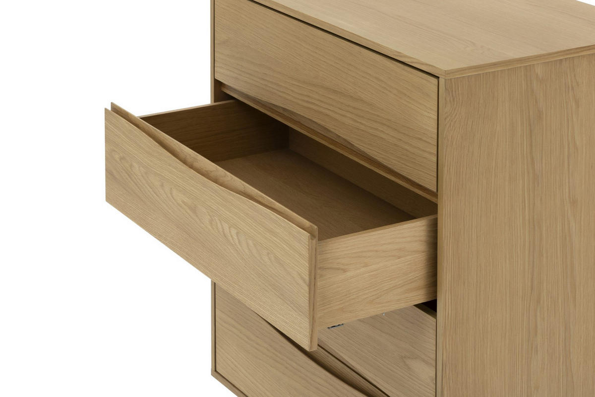 KOMMODE Celeste, Natur Massiveiche - Beige, Holz (50/115/81cm) - WOODEK