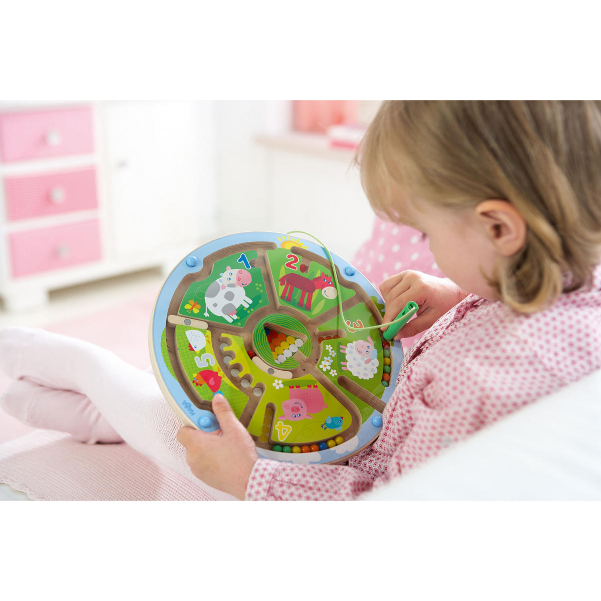 MAGNETSPIEL Zahlenlabyrinth, ab 2 Jahren - Multicolor, Naturmaterialien (26.7/31cm)