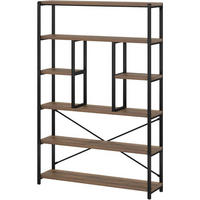 BÜCHERREGAL 180 cm Helles Holz Metall - Braun, Metall (120/178/30cm)
