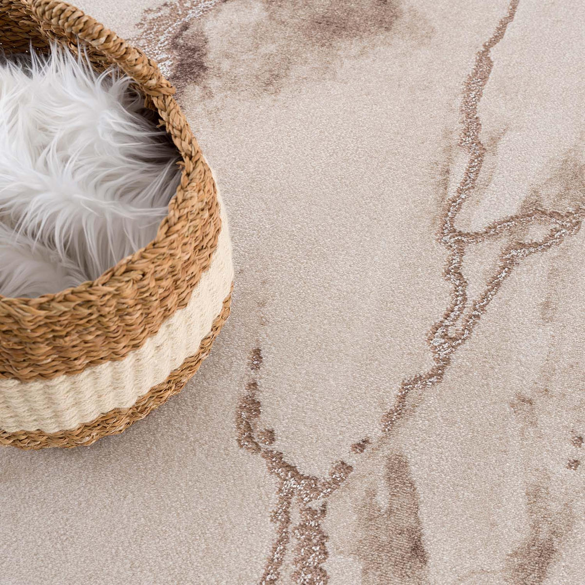 KURZFLOR-TEPPICH Chic 9272 Beige 80x300 cm - Beige, Textil (80/300cm) - carpet city