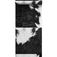 XXL-VLIESTAPETE Kuhfell-Optik 50 x 900 cm - Schwarz, Papier (50/900cm) - Origin Wallcoverings