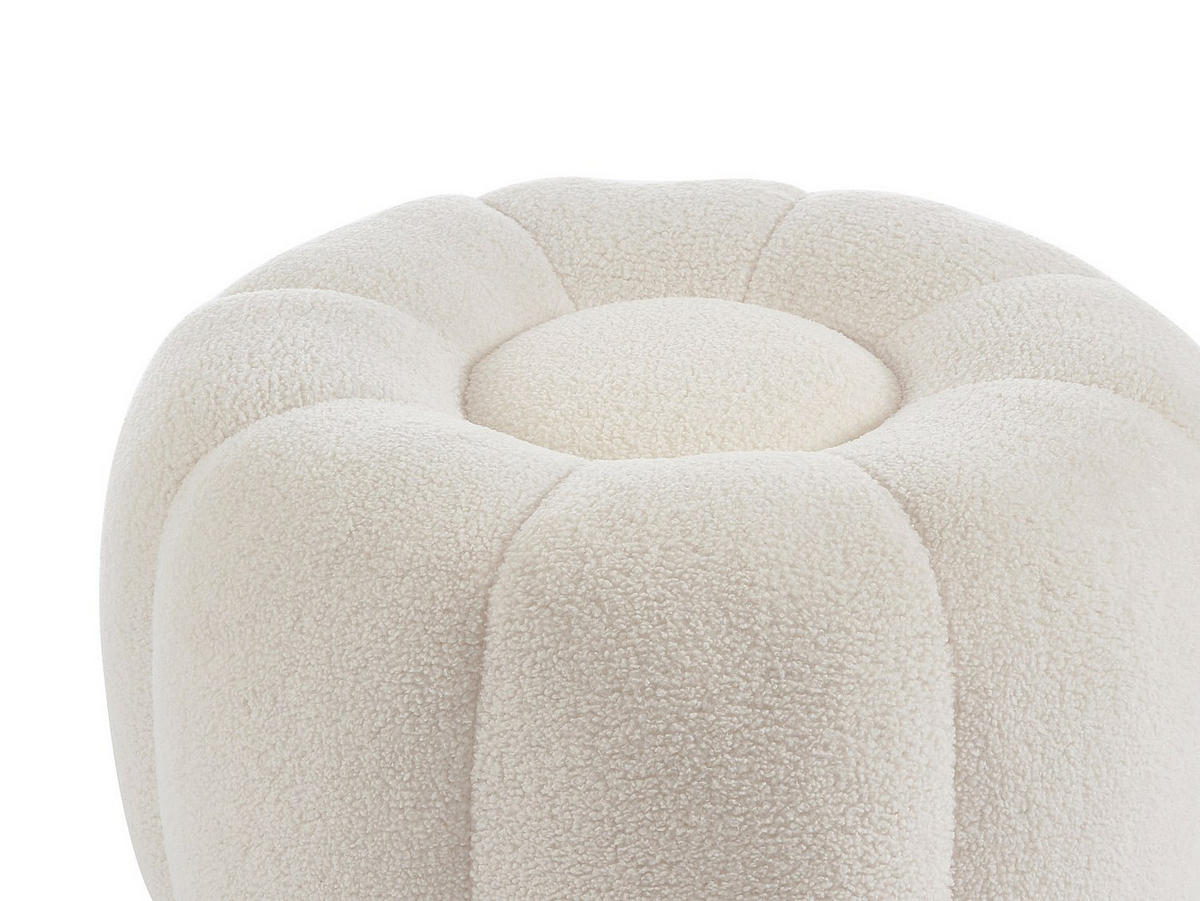SITZHOCKER - 1 Person - Stoff - Weiß - DELPODA - Weiß, Textil (65/37/65cm) - Vente-Unique