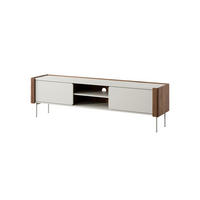 TV-SCHRANK Paris, Nussbaum mit Kaschmir, Lowboard - Kaschmir/Walnussfarben, Holzwerkstoff (180/53/40cm) - Bettso