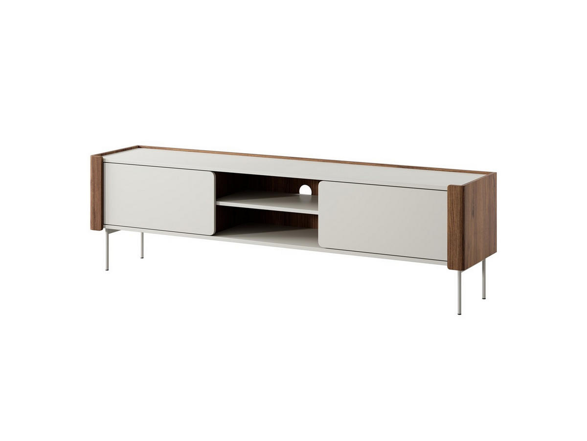 TV-SCHRANK Paris, Nussbaum mit Kaschmir, Lowboard - Kaschmir/Walnussfarben, Holzwerkstoff (180/53/40cm) - Bettso