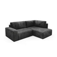 ECKSOFA Angela 4 Sitzplätze Schwarz - Schwarz, Holz (245/182cm) - Petits-meubles