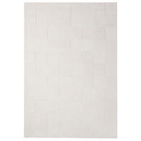 TEPPICH aus Wolle DEBEN in Elfenbein, mit Schachbrettmuster, 160 x 230 cm - Beige, Textil (160/230cm) - KADIMA DESIGN