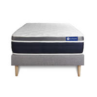 BETT Actimemo confort Memory-Schaum 80 x 200 cm h2 - Kit Bettgestell Grau - Beige/Grau, Karton/Holz (80/200cm) - ACTISOM