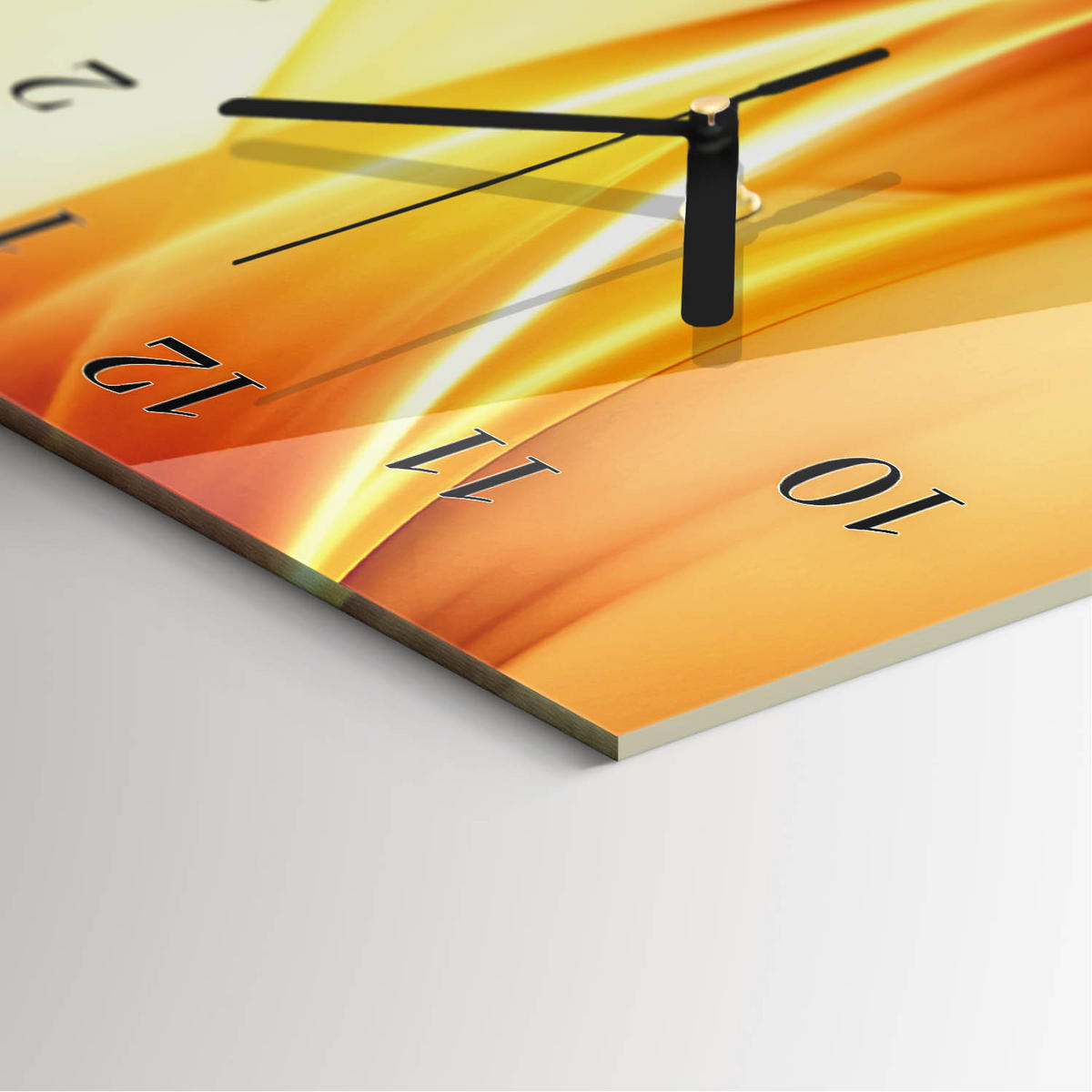 WANDUHR 60x30 cm - Nacht - Orange, Glas (30/60/0.4cm) - TULUP