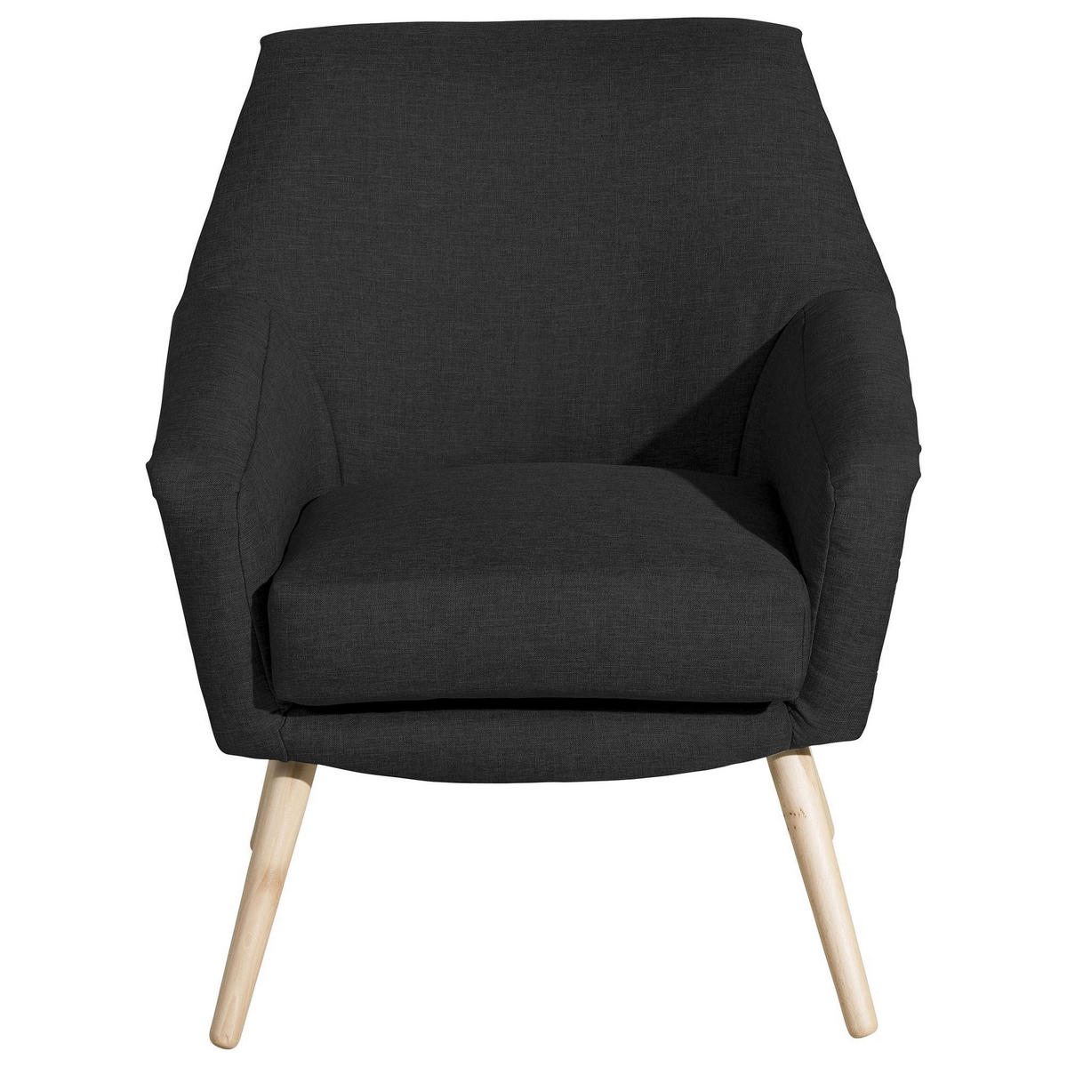 SESSEL Kachka Bezug Flachgewebe Buche natur / schwarz - Schwarz, Kunststoff (67/81/71cm) - 58aufmkessel