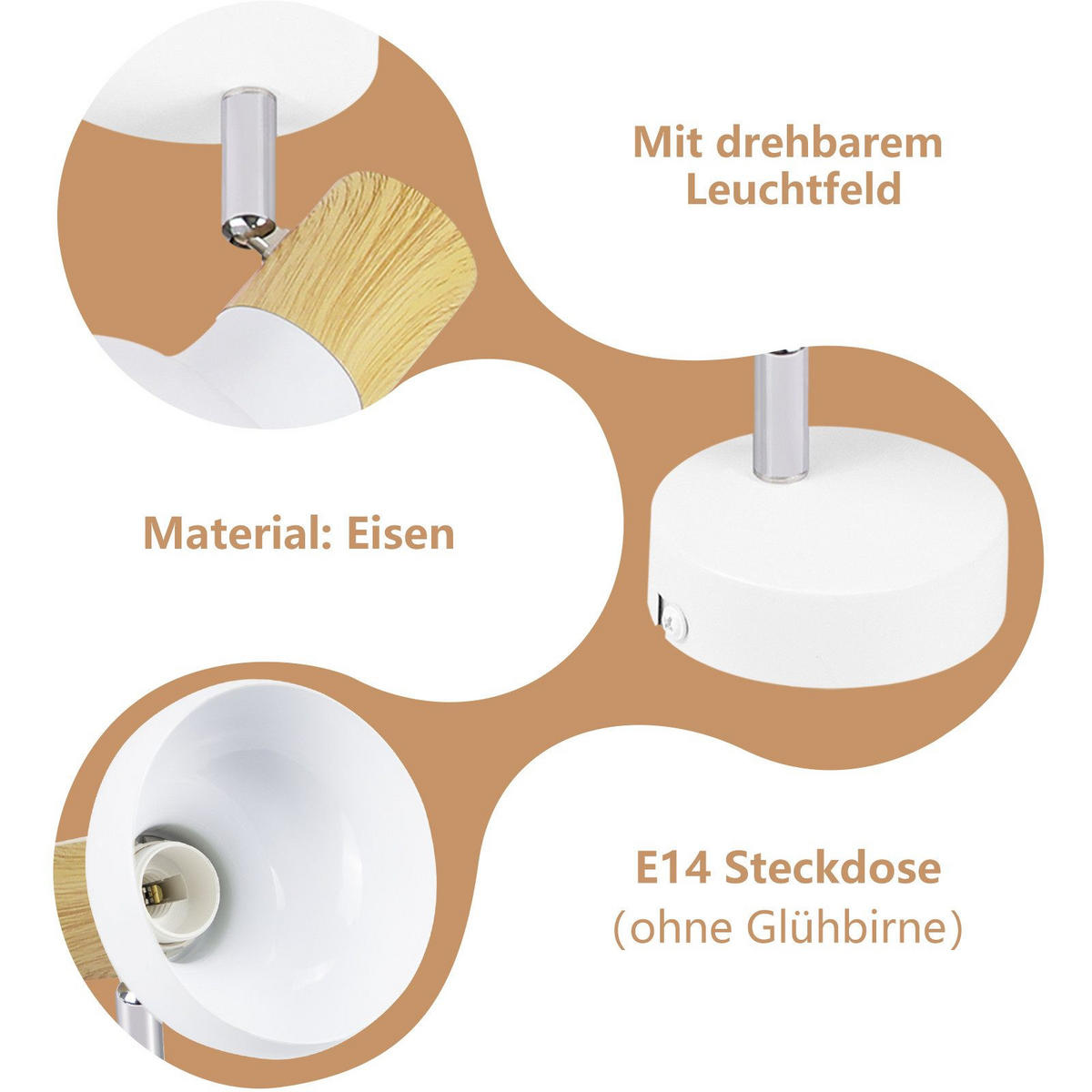 DECKENLEUCHTE Leyden 11/10/140cm - Weiß, Metall (11/10/140cm) - Nettlife