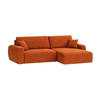 ECKSOFA Mit Schlaffunktion Ariel L, Cordstoff, Stoff Poso, Kupfer, Rechts - Orange, Holz (250/142cm) - Kaiser Möbel