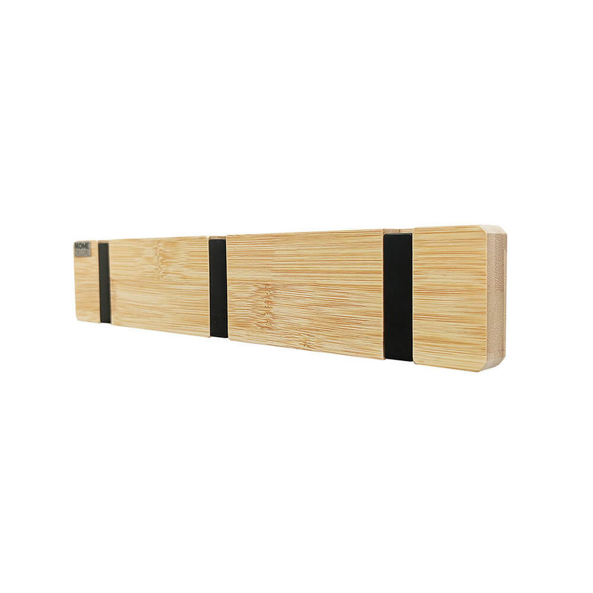 GARDEROBENLEISTE HOOK inkl. Haken und Magnete - Bambus - Naturfarben, Holz (2/5.5/29cm) - Home Deluxe