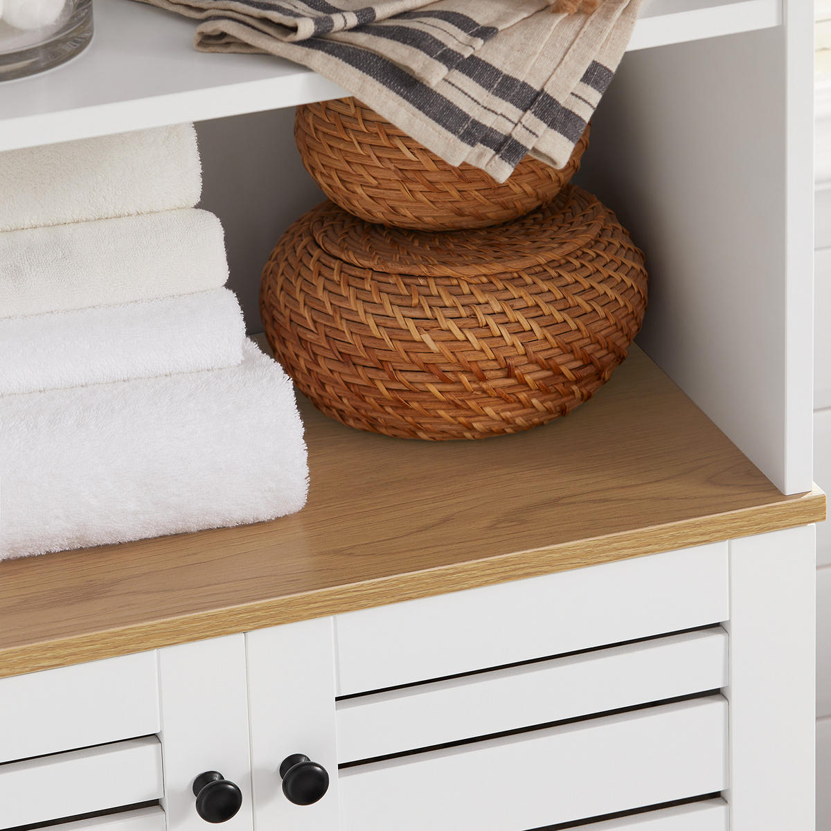 HOCHSCHRANK Weiß - Weiß, Holzwerkstoff (60/160/30cm) - SoBuy
