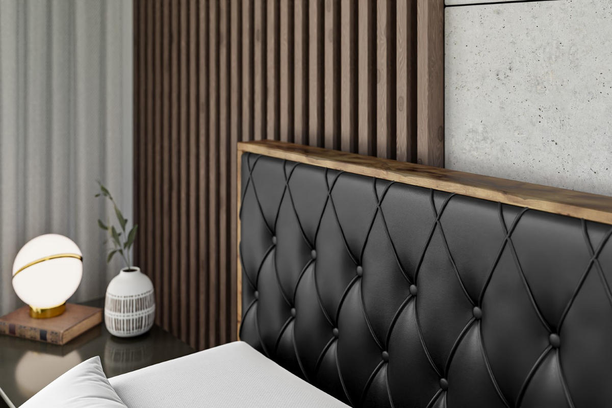 BOXBETT mit Matratze H4 und Lattenrost - LOLLI5 - 120x200 - Schwarz Hochglanz - Schwarz, Holzwerkstoff/Kunststoff (120/200cm) - ALTDECOR