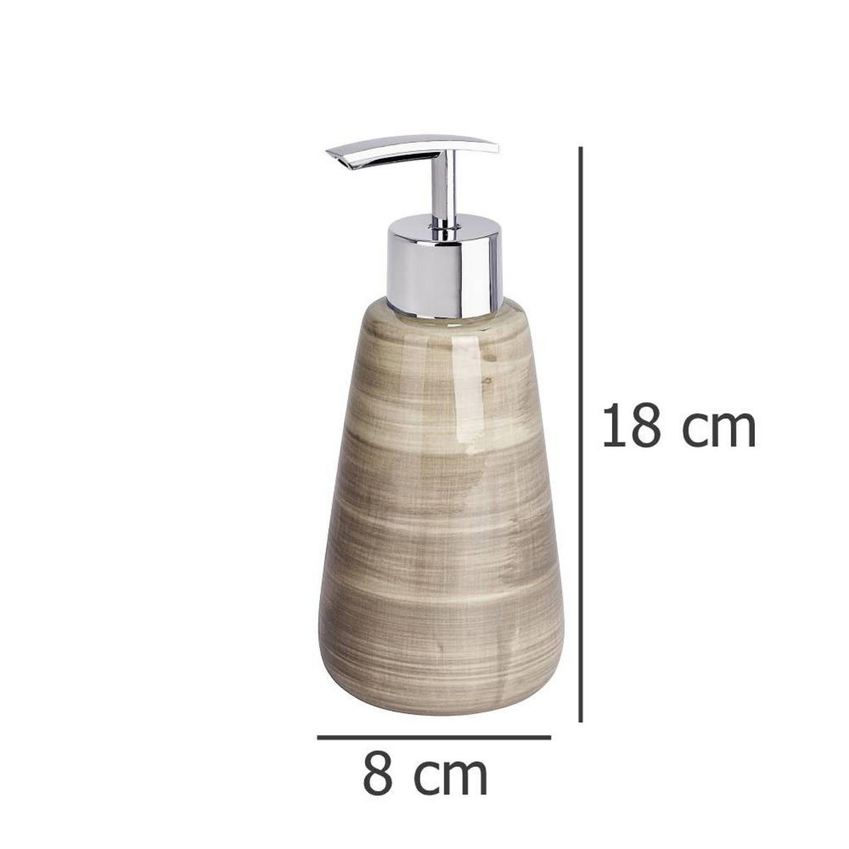 SPENDER für Flüssigseife 8/8/18 cm - Beige, Keramik (8/18/8cm) - Wenko