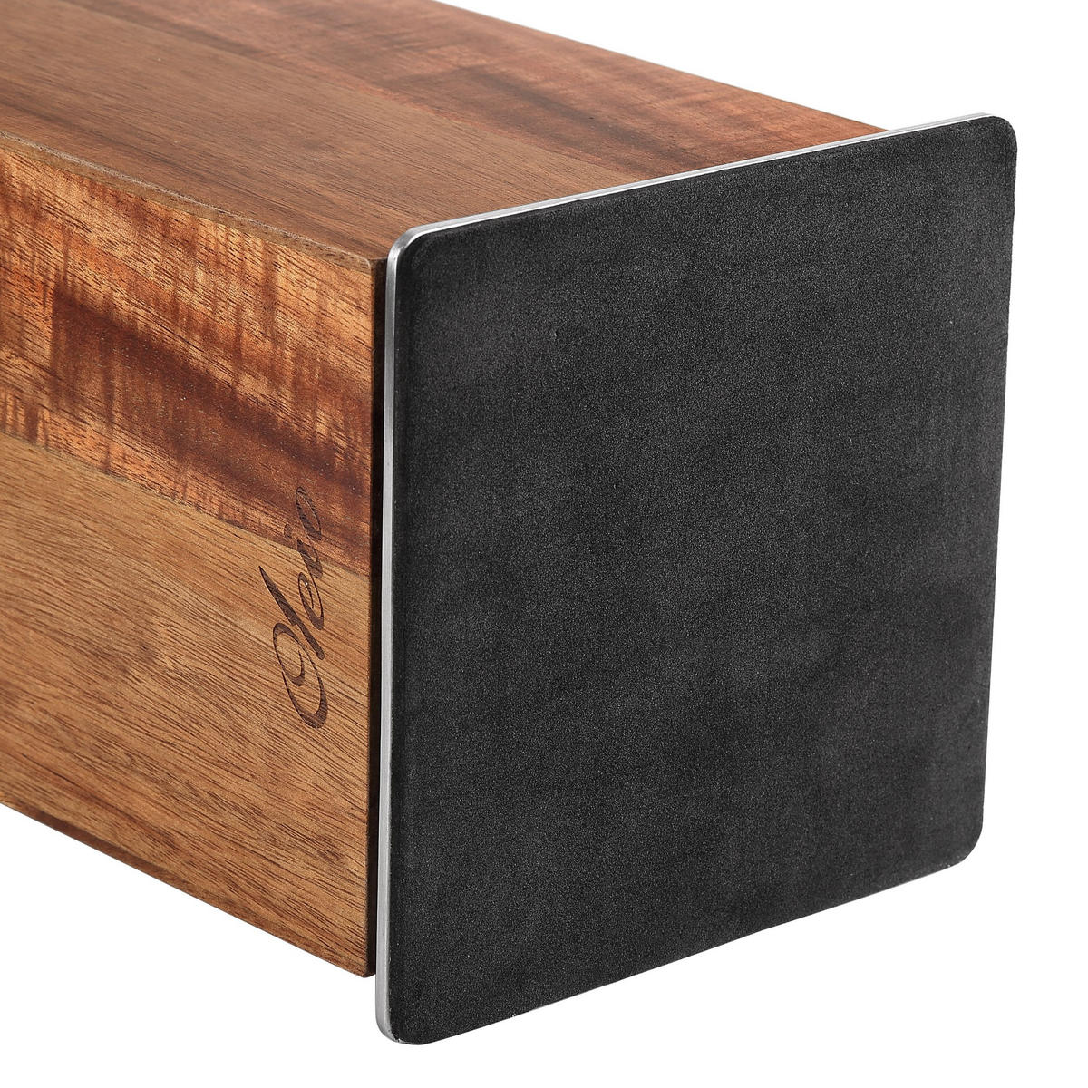 DREHBARER MESSERBLOCK - Akaziefarben, Holz (12/26/12cm) - Oleio