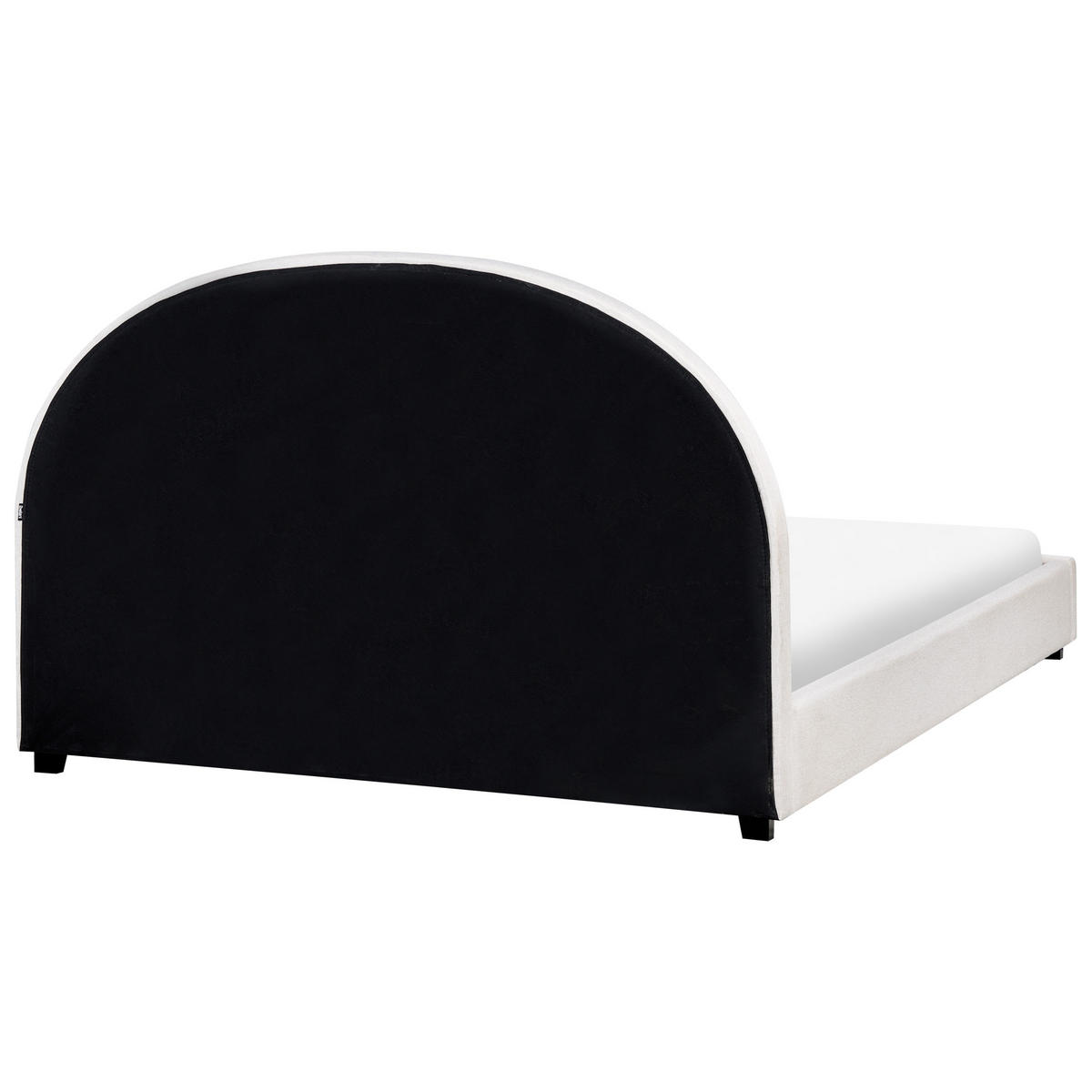 BETT mit Lattenrost 160/200 cm Cremeweiß Vaucluse - Weiß, Textil (160/200cm) - Beliani