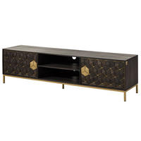 TV-BOARD Mango 190x45x50 grau geölt DIAMOND #105 - Grau, Holz (190/50/45cm) - Massivmoebel24