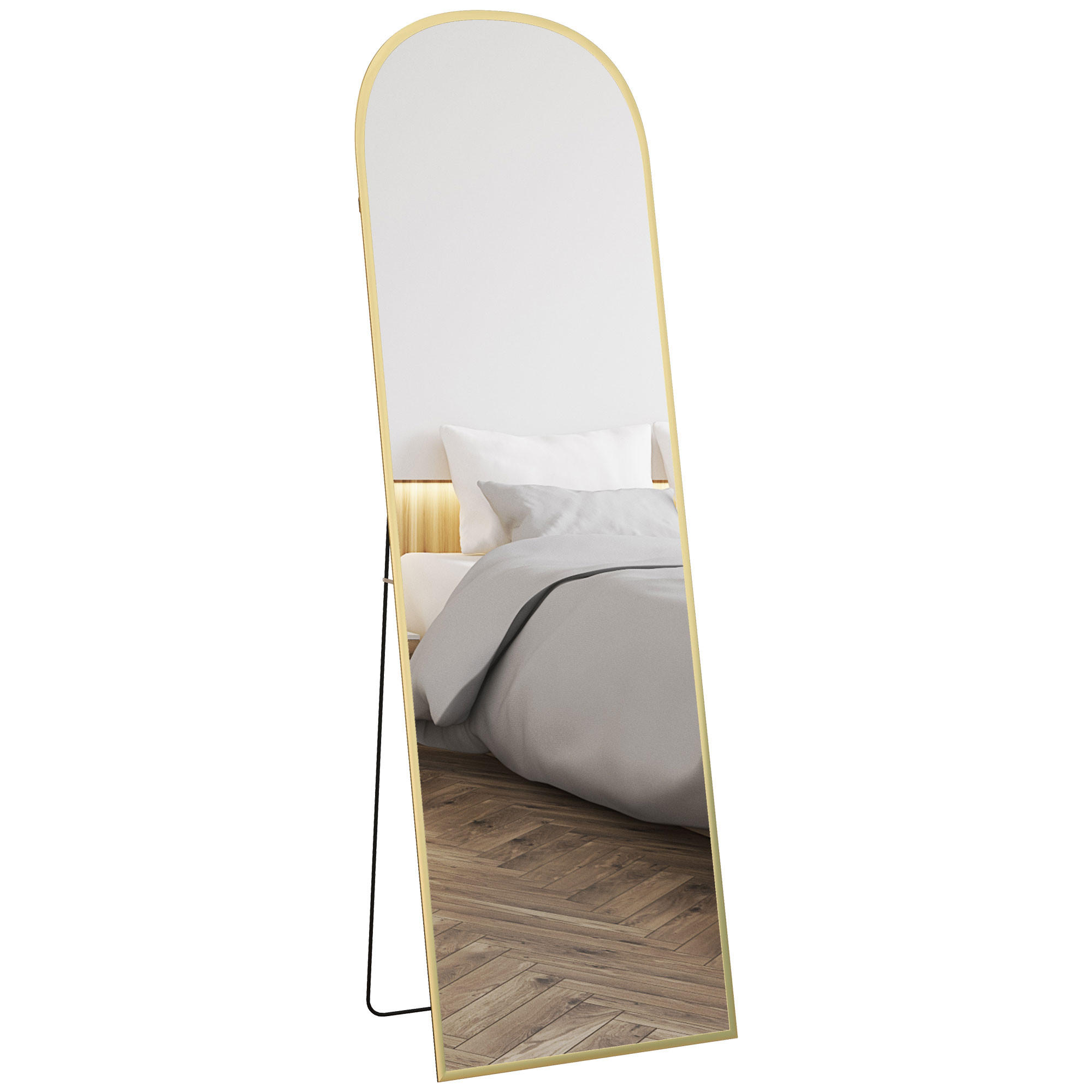 STANDSPIEGEL DE-09959 modernes Design, rahmenlos Gold - Goldfarben, Metall (50/161.5/1.5cm) - ComfortXL