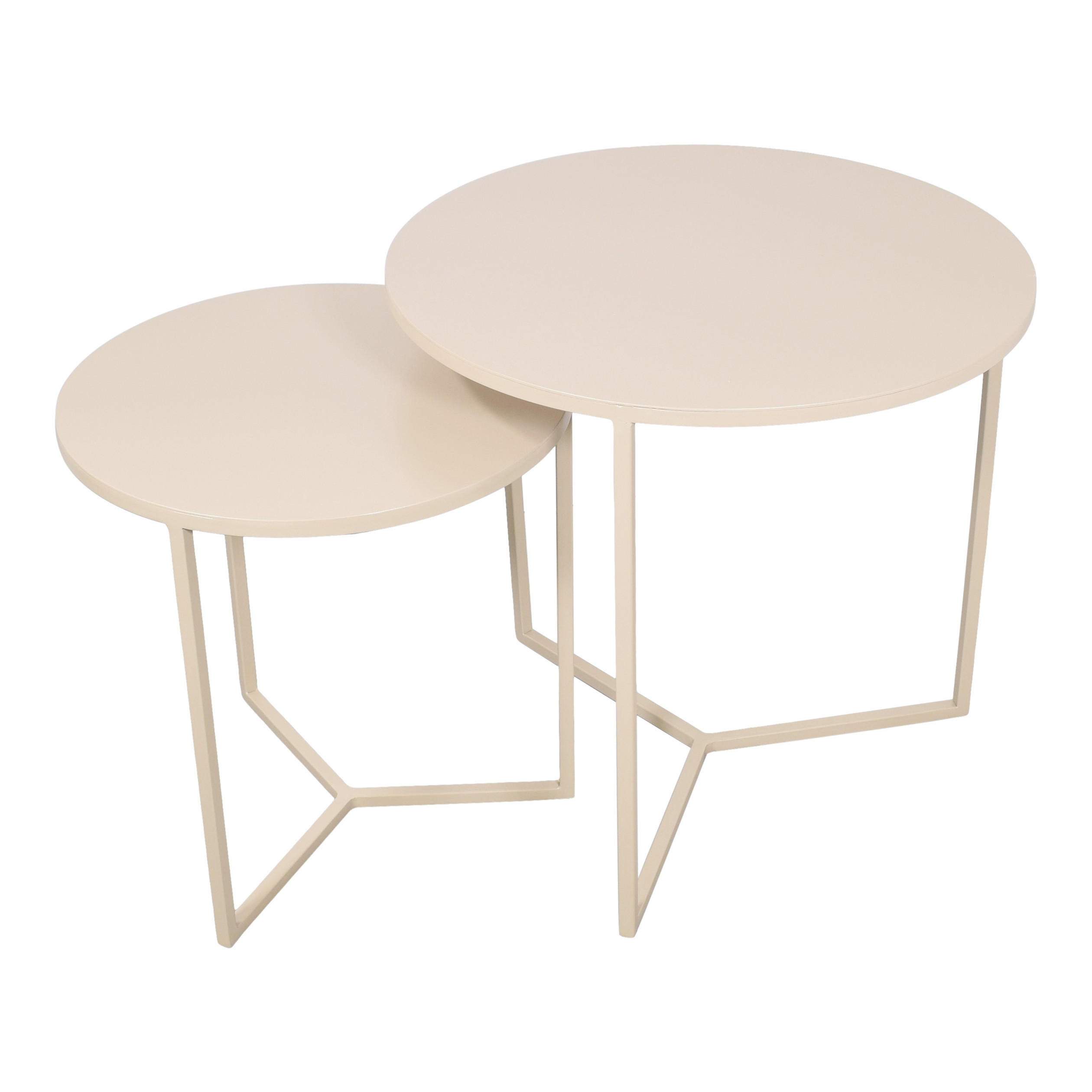 BEISTELLTISCH Dulon Beige - Beige, Metall (49/49/46cm) - LOFT42