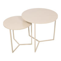 BEISTELLTISCH Dulon Beige - Beige, Metall (49/49/46cm) - LOFT42