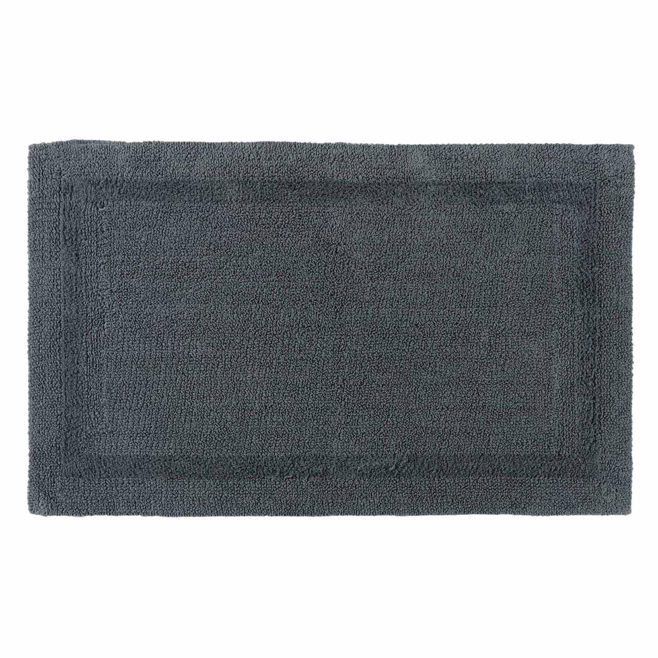 BADEMATTE 70/120 cm, 100% Baumwolle, wendbar - Grau, Textil (70/120cm) - Homescapes