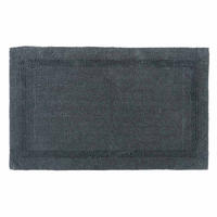 BADEMATTE 70/120 cm, 100% Baumwolle, wendbar - Grau, Textil (70/120cm) - Homescapes