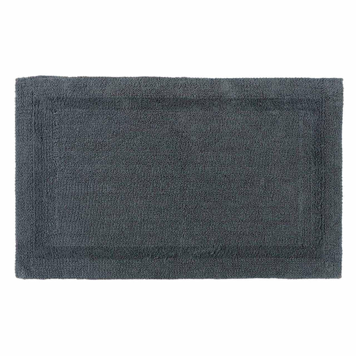 BADEMATTE 70/120 cm, 100% Baumwolle, wendbar - Grau, Textil (70/120cm) - Homescapes