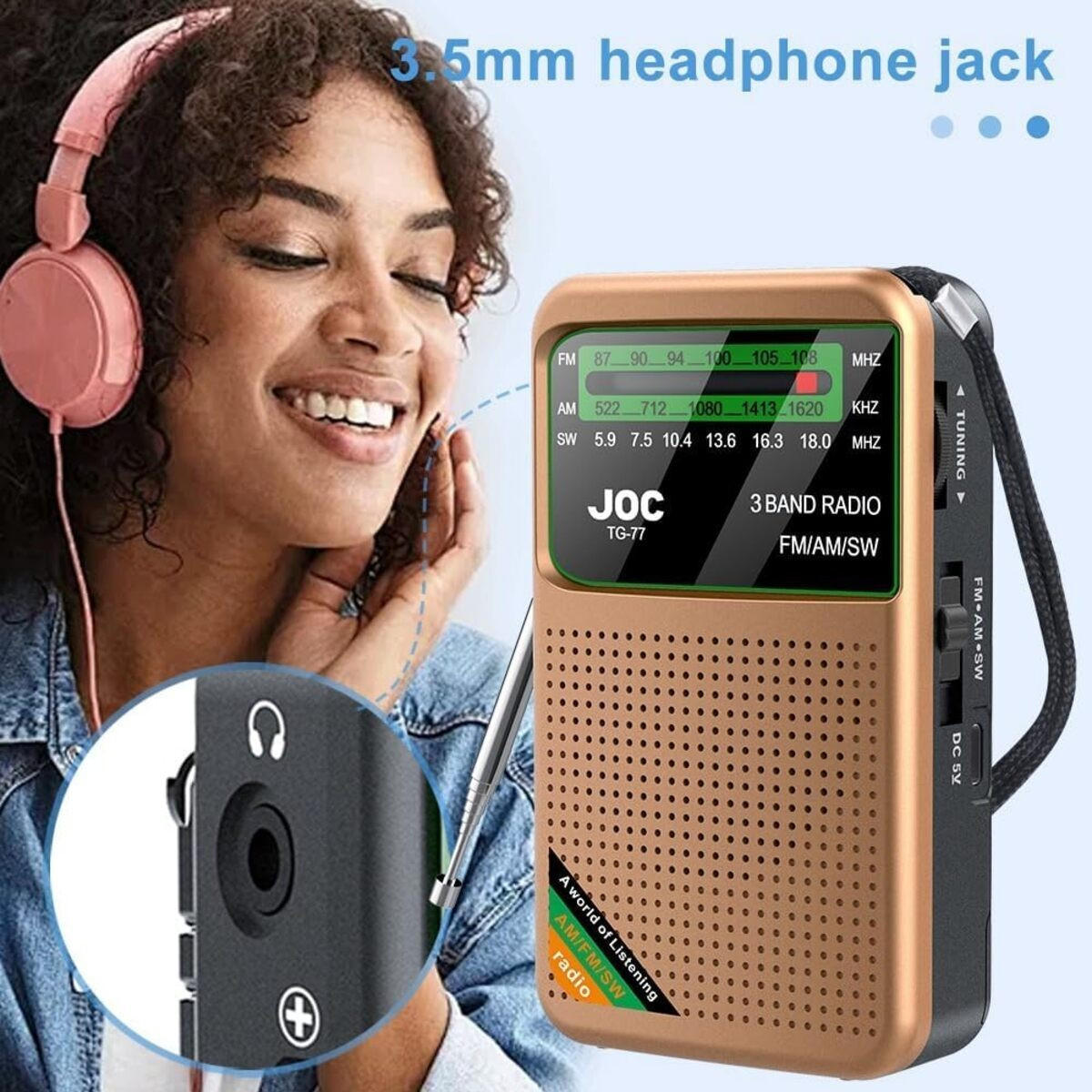 RADIO 7/3.4/12.9 cm - Gelb, Kunststoff (7/3.4/12.9cm) - Authentics