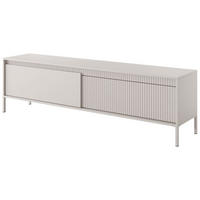 TV-SCHRANK Beige 187 cm Sorano - Beige, Naturmaterialen/Metall (187/54/40cm) - Graingold