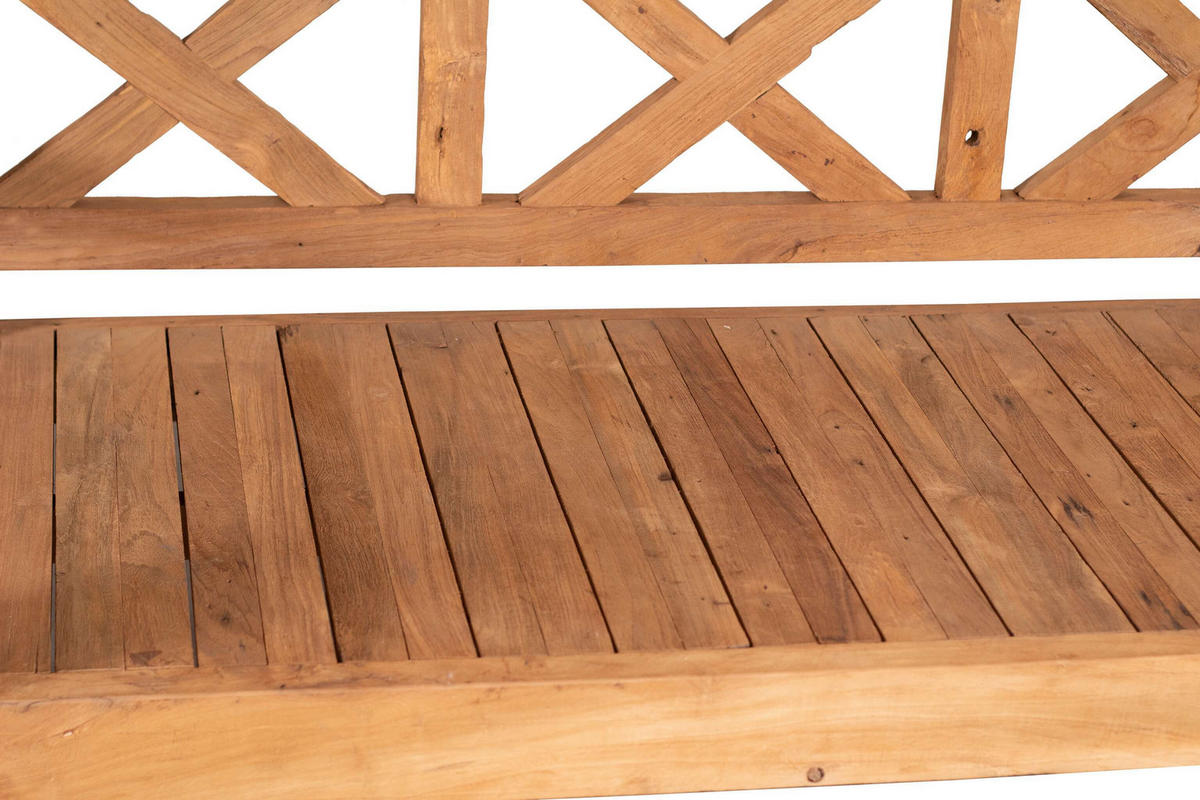 GARTENBANK Rustique - Naturfarben, Holz (160/99/73cm) - Mr. Deko