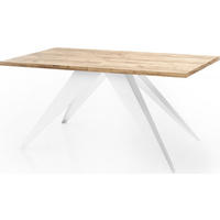 ESSTISCH Vance Weiß rechteckig ausziehbar, Craft Eiche 140-240/80/76 cm - Eiche Wotan/Weiß, Holzwerkstoff/Metall (140/80/76cm) - WFL GROUP